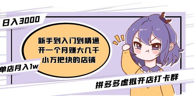 拼多多虚拟开店打卡群：入门到精通（昨日群里有小伙伴3000+）2月26更新 - 小白项目网-小白项目网