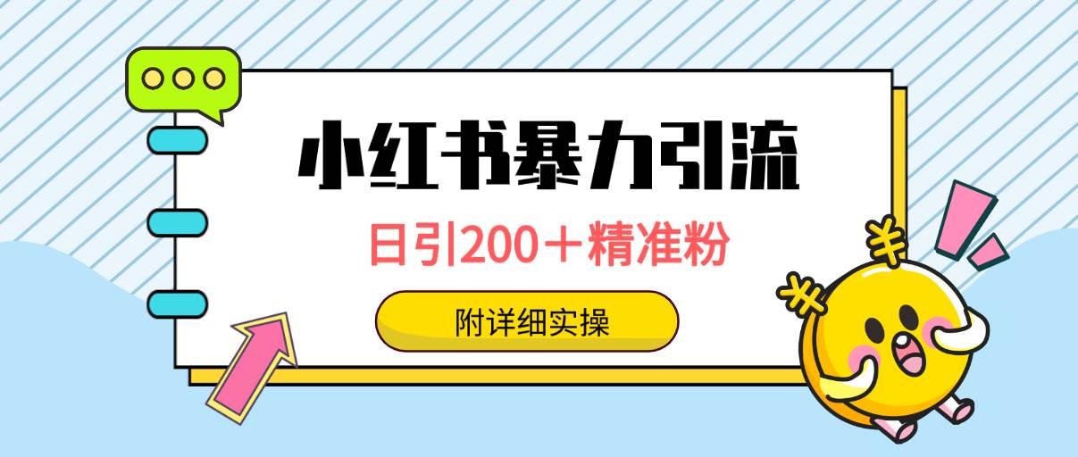 小红书暴力引流大法,日引200+精准粉,一键触达上万人,附详细实操 - 小白项目网-小白项目网