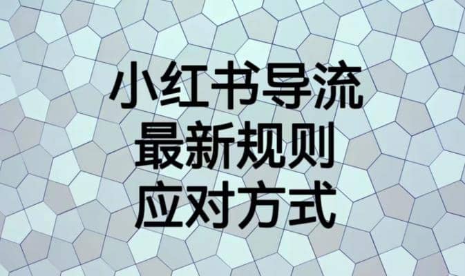 小红书导流最新规则应对方式【揭秘】 - 小白项目网-小白项目网
