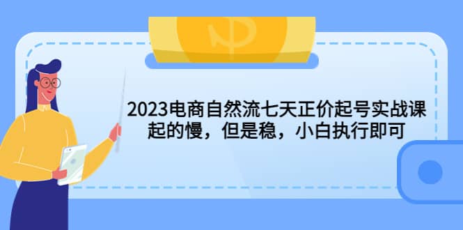 2023电商自然流七天正价起号实战课：起的慢，但是稳，小白执行即可 - 小白项目网-小白项目网
