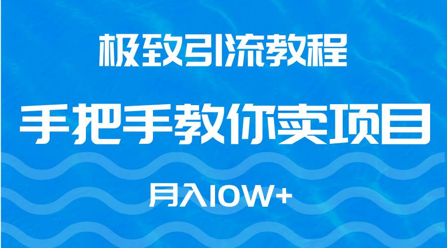 极致引流教程,手把手教你卖项目,月入10W+ - 小白项目网-小白项目网