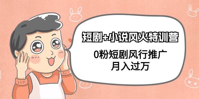 短剧+小说风火特训营，0粉短剧风行推广，月入过万（102节课） - 小白项目网-小白项目网