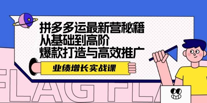 拼多多运最新营秘籍：业绩 增长实战课，从基础到高阶，爆款打造与高效推广 - 小白项目网-小白项目网