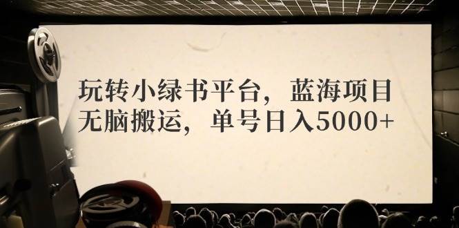 玩转小绿书平台，蓝海项目，无脑搬运，单号日入5000+ - 小白项目网-小白项目网