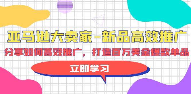 亚马逊 大卖家-新品高效推广，分享如何高效推广，打造百万美金爆款单品 - 小白项目网-小白项目网