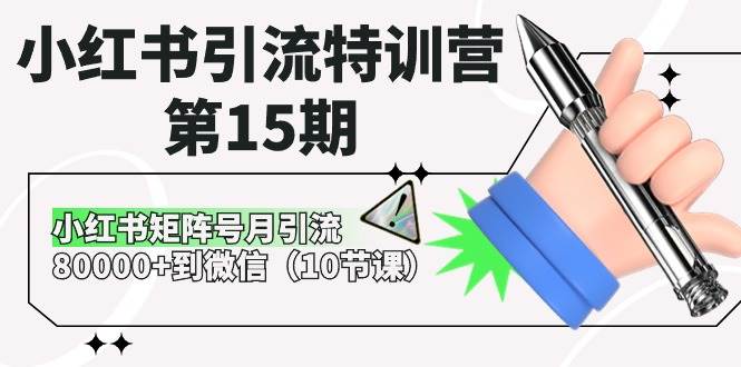 小红书引流特训营-第15期，小红书矩阵号月引流80000+到微信（10节课） - 小白项目网-小白项目网