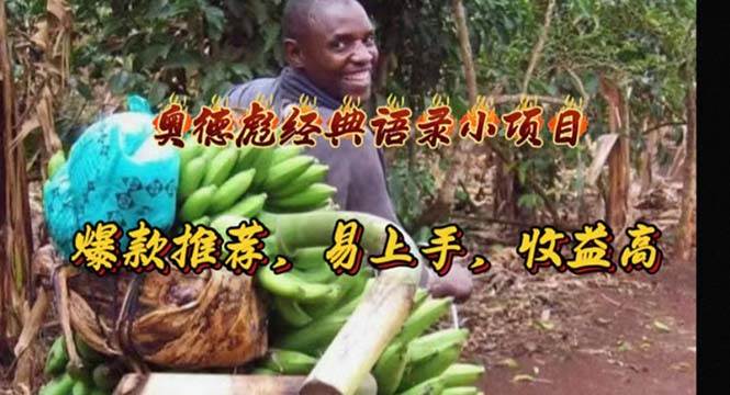 奥德彪经典语录小项目,爆款推荐,易上手,收益高 - 小白项目网-小白项目网