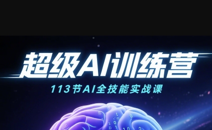 超级AI视频：绘画、带货、职场全场景113节通关课，解锁AI无限可能，开启精彩AI之旅-小白项目网