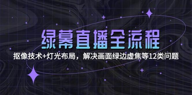 绿幕直播全流程：抠像技术+灯光布局，解决画面绿边虚焦等12类问题-小白项目网
