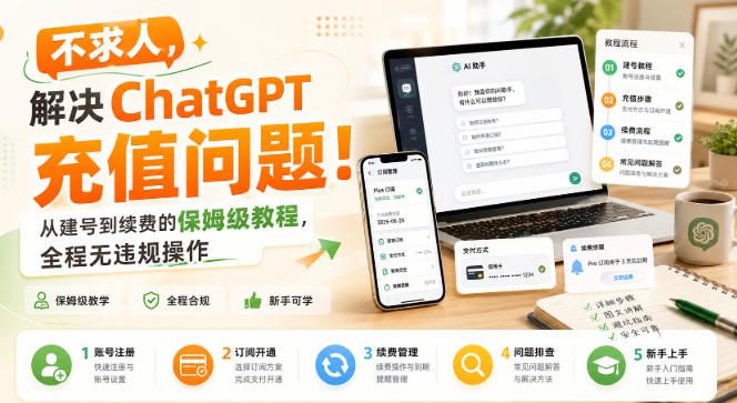 不求人，解决ChatGPT充值问题！从建号到续费的保姆级教程，全程无违规操作-小白项目网