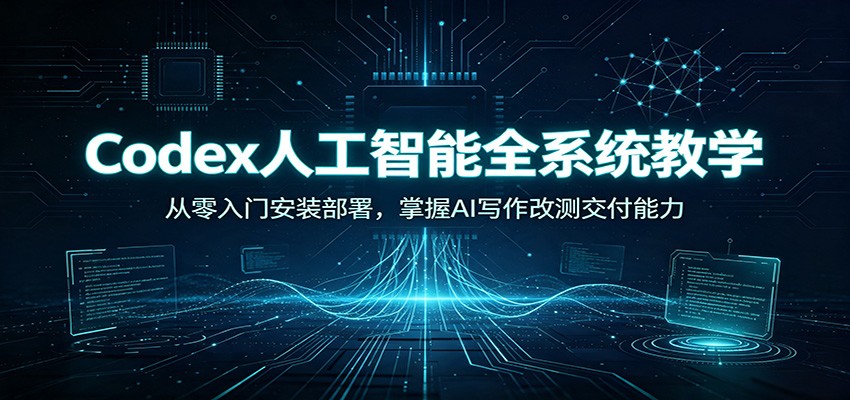 Codex人工智能全系统教学：从零入门安装部署，掌握AI写作改测交付能力-小白项目网