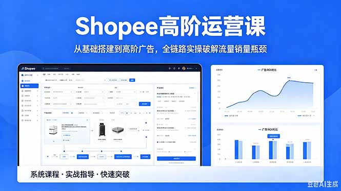 Shopee高阶运营课-2026年5月更新，从基础搭建到高阶广告，全链路实操破解流量销量瓶颈-小白项目网