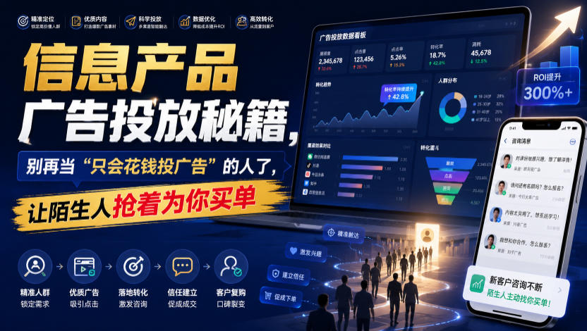 信息产品广告投放秘籍，别再当“只会花钱投广告”的人了，让陌生人抢着为你买单【原创双语字幕】-小白项目网