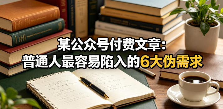某公众号付费文章：普通人最容易陷入的6大伪需求-小白项目网