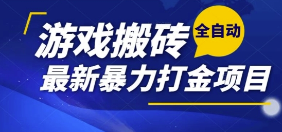 热门副业，全自动游戏打金搬砖，单账号一天收益1-2张，可多开矩阵操作日入1k【揭秘】-小白项目网