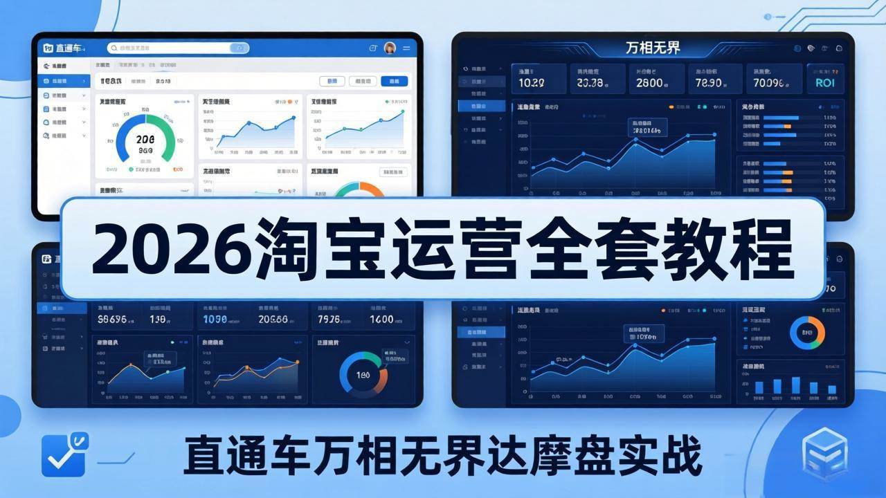 (19288期)2026淘宝运营全套教程(更新7月),直通车万相无界达摩盘实战,从基础到进阶提升流量转化-小白项目网