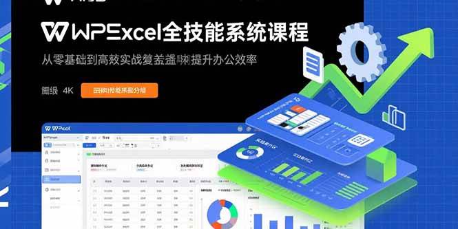 图片[1]-（15873期）WPS Excel全技能系统课程：从零基础到高阶实战全覆盖，全面提升办公效率 - 小白项目网-小白项目网