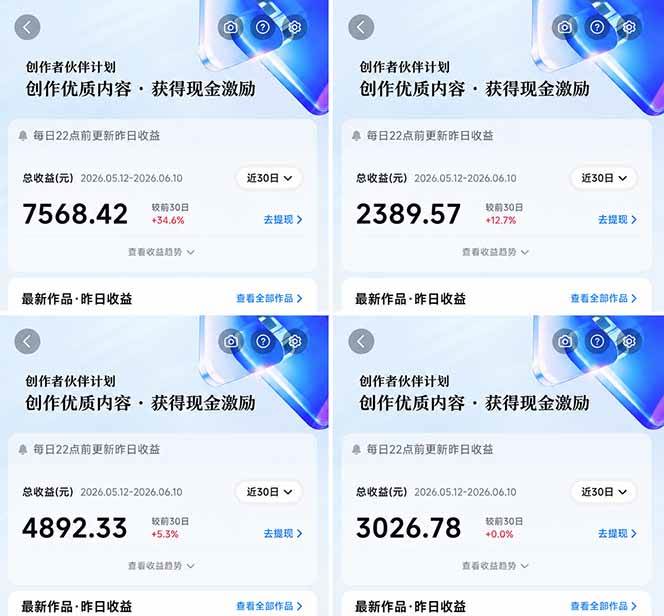 (18869期)抖音伙伴计划最新玩法,无需配音剪辑,10分钟出一条原创视频,轻松日入三位数-小白项目网