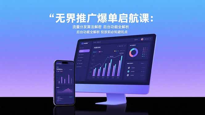 （15567期）无界推广爆单启航课：流量分发算法解密 后台功能全解析 投放前必知避坑点 - 小白项目网-小白项目网