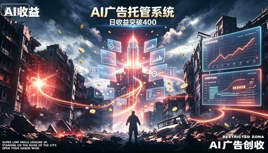 AI智能广告，全自动化运行，单日可达400+，小白新手0基础上手【揭秘】-小白项目网