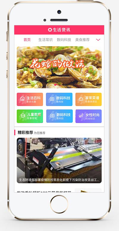 新闻百科门户资讯类pbootcms网站模板-小白项目网
