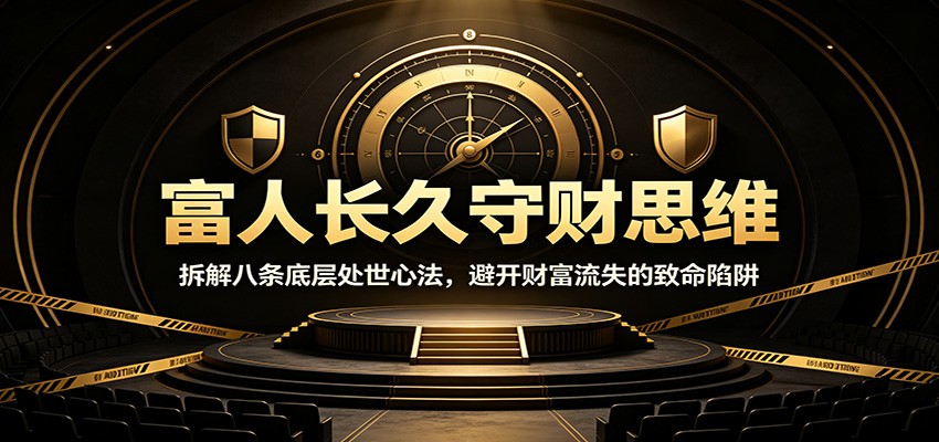 富人长久守财思维：拆解八条底层处世心法，避开财富流失的致命陷阱-小白项目网