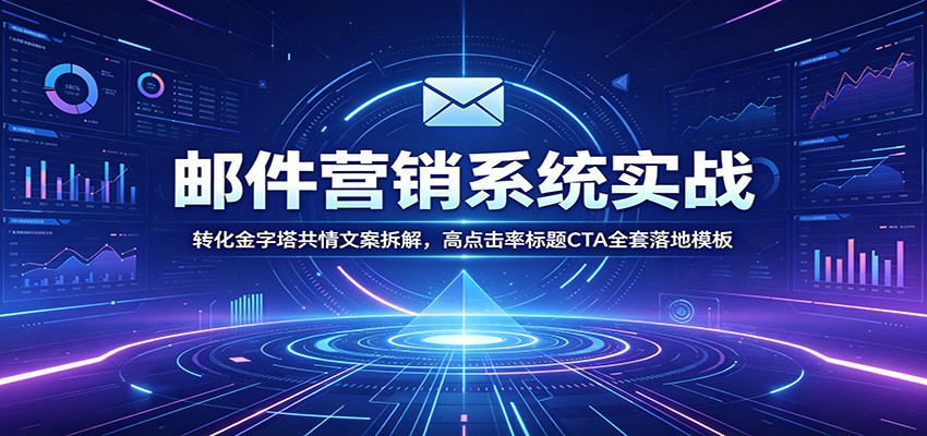 邮件营销系统实战：转化金字塔共情文案拆解，高点击率标题CTA全套落地模板-小白项目网