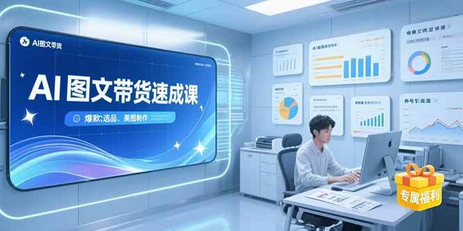 （15416期）AI图文带货速成课，养号引流秘籍，爆款选品策略，美图制作全流程-小白项目网