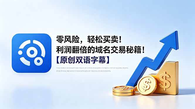 （18721期）零风险，轻松买卖！利润翻倍的域名交易秘籍！【原创双语字幕】-小白项目网