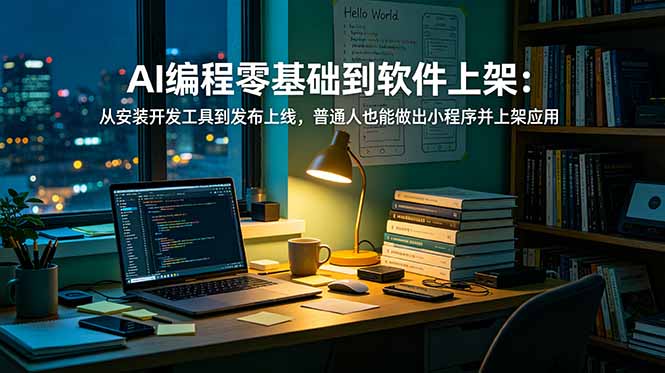 AI编程零基础到软件上架：从安装开发工具到发布上线，普通人也能做出小程序并上架应用商店-小白项目网