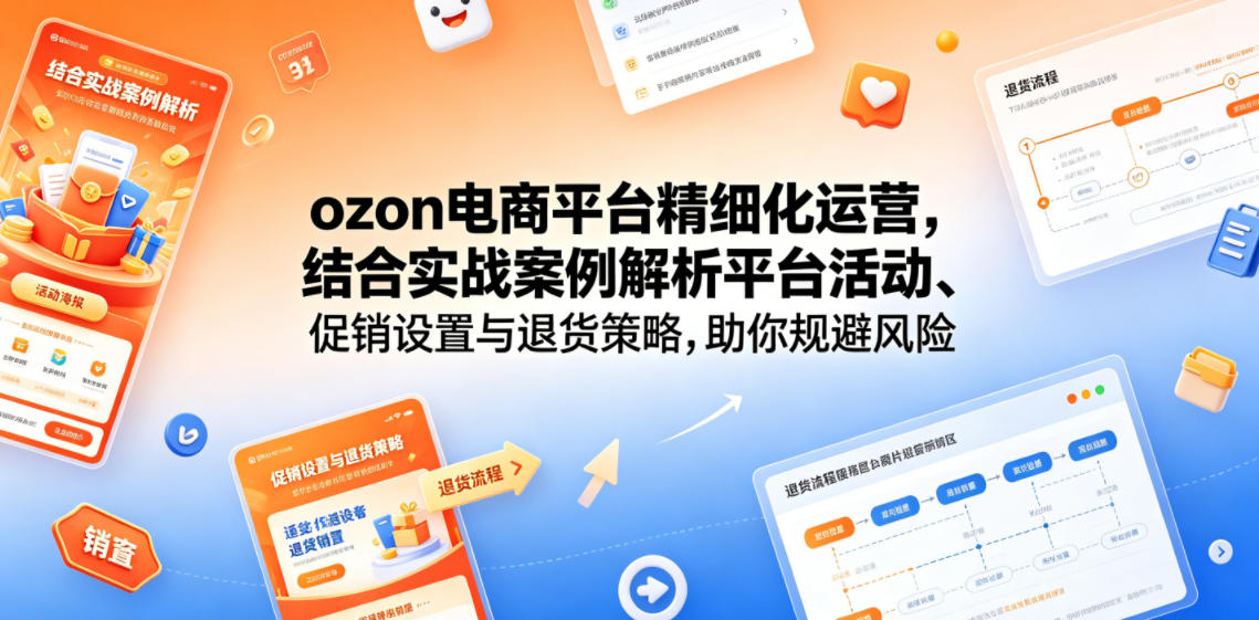 ozon电商平台精细化运营，结合实战案例解析平台活动、促销设置与退货策略，助你规避风险、提升销量-小白项目网