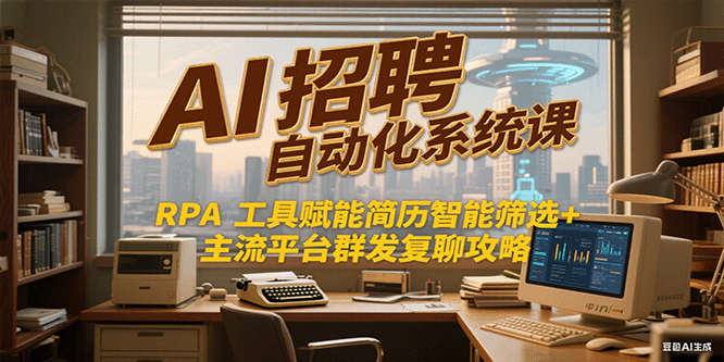 AI招聘自动化系统课，RPA工具赋能简历智能筛选+主流平台群发复聊全攻略-小白项目网