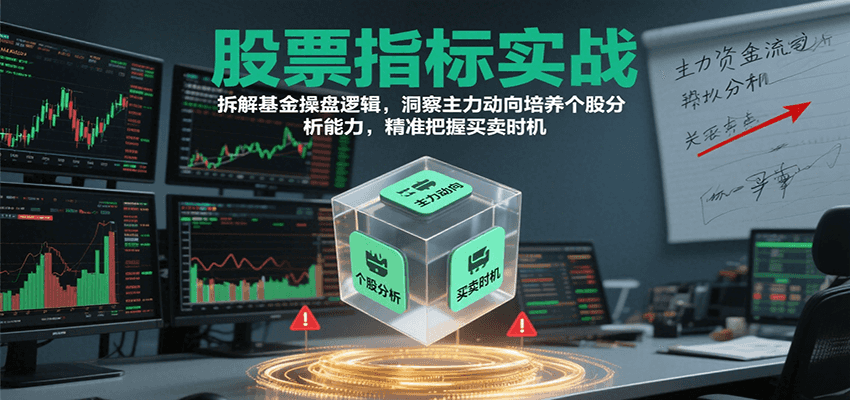 股票指标实战，基金操盘逻辑拆解，洞察主力动向培养个股分析能力把握买卖时机（更新）-小白项目网
