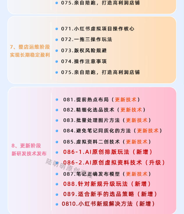 小红书虚拟项目特训班9.0,AI原创PPT技术全跑通,单品单店月纯利润几个W-小白项目网