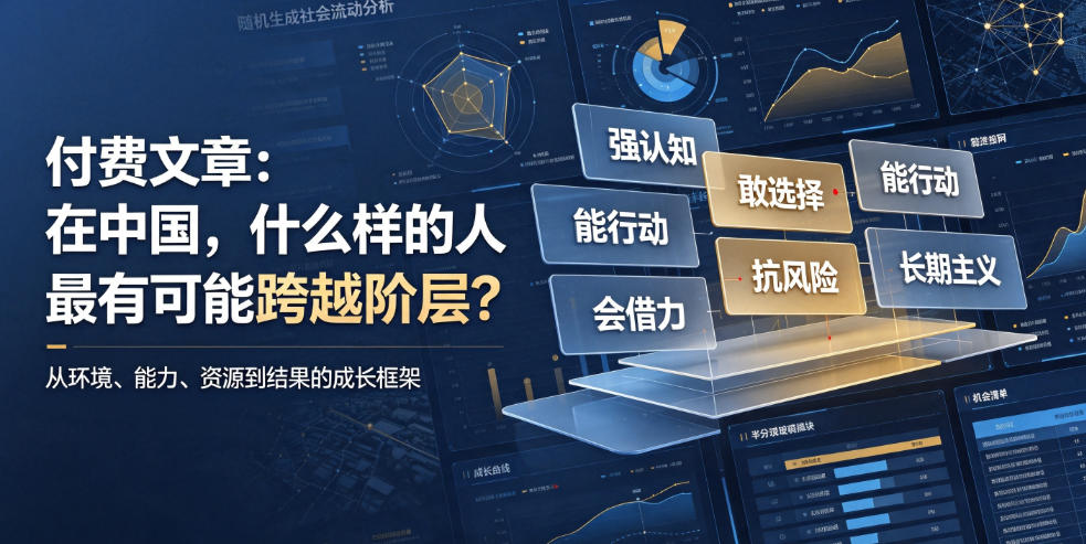 付费文章：在中国，什么样的人最有可能跨越阶层？-小白项目网