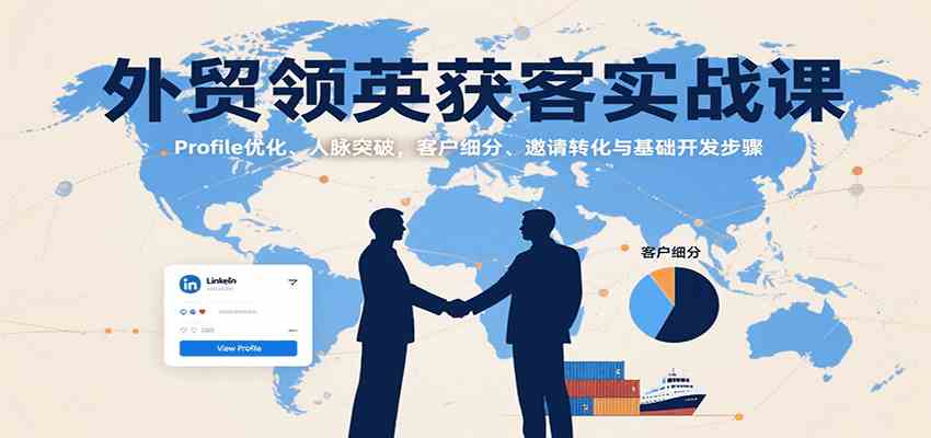 外贸领英获客实战课：Profile优化、人脉突破，客户细分、邀请转化与基础开发步骤-小白项目网