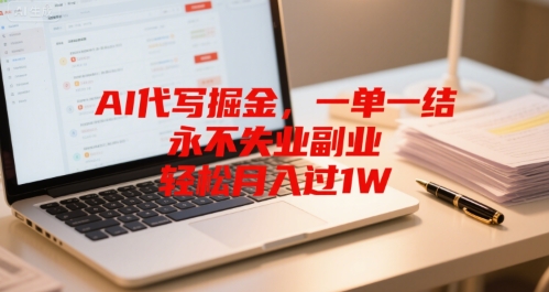 AI代写掘金，一单一结，永不失业副业，轻松月入过1W - 小白项目网-小白项目网