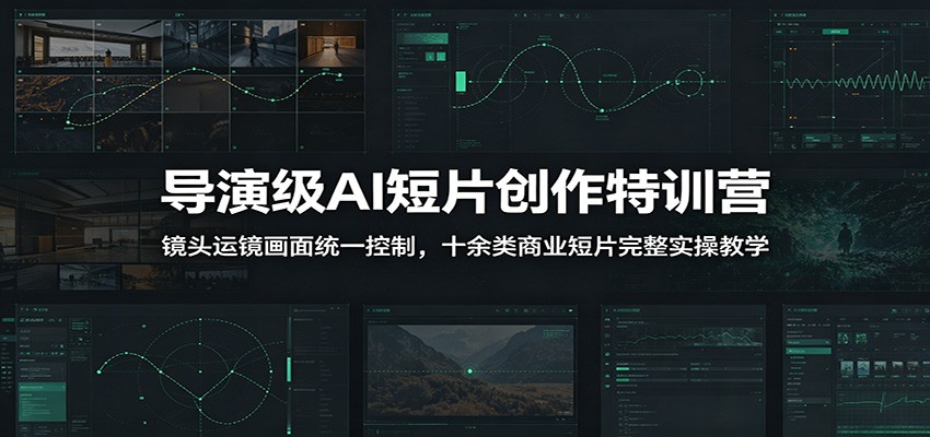 导演级AI短片创作特训营:镜头运镜画面统一控制,十余类商业短片完整实操教学(更新)-小白项目网