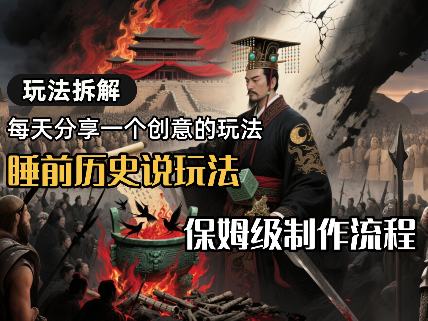 13条作品涨粉24.5万，全流程拆解睡前历史说，保姆级教程 - 小白项目网-小白项目网