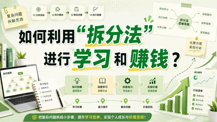 付费文章：如何利用“拆分法”进行学习和賺钱？-小白项目网