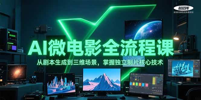 （15195期）AI微电影全流程课，从剧本生成到三维场景，掌握独立制片核心技术-小白项目网