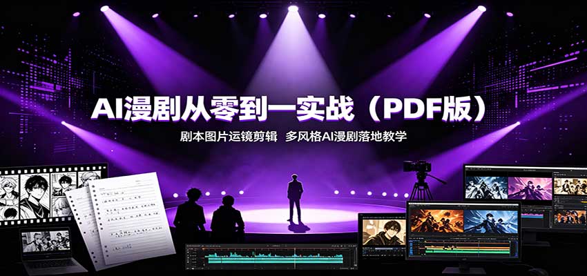 AI漫剧从零到一实战（PDF版）：剧本图片运镜剪辑，多风格AI漫剧落地教学-网创在线