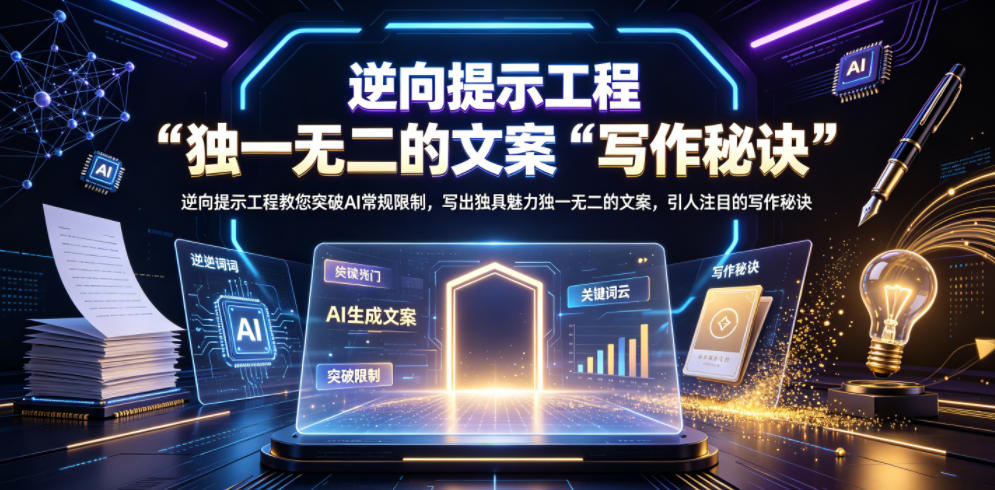 逆向提示工程教您突破AI常规限制,写出独具魅力独一无二的文案,引人注目的写作秘诀【原创双语字幕】-小白项目网