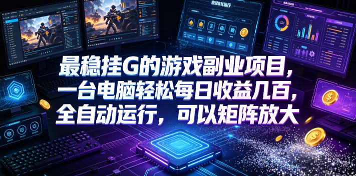 低成本网游挂机项目，单号保底日入100左右，可矩阵放大！合法合规！-小白项目网