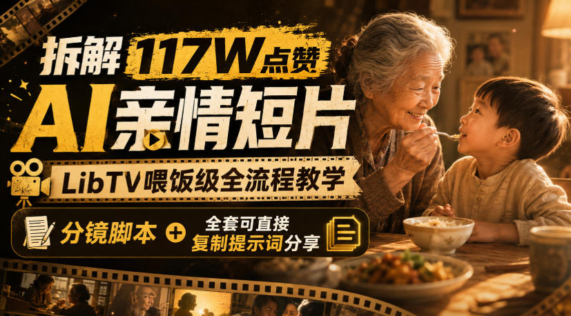 拆解117W点赞AI亲情短片，LibTV喂饭级全流程教学，分镜脚本+全套可直接复制提示词分享-小白项目网