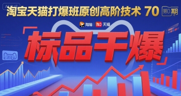 淘宝天猫打爆班原创高阶技术第70期：标品干爆 - 小白项目网-小白项目网