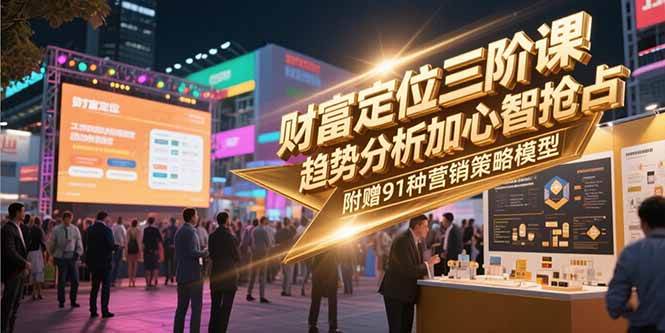 （15219期）财富定位三阶课，趋势分析加心智抢占，附赠91种营销策略模型-小白项目网