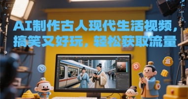AI制作古人现代生活视频，搞笑又好玩，轻松获取流量-小白项目网