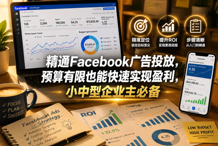 精通Facebook广告投放,预算有限也能快速实现盈利,小中型企业主必备【原创双语字幕】-小白项目网