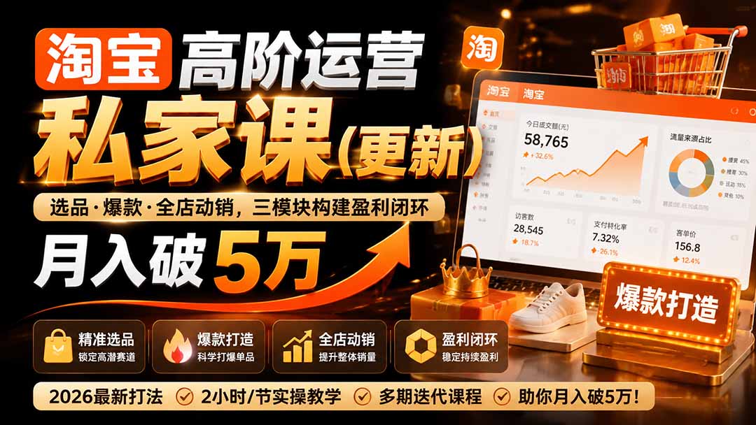 淘宝高阶运营私家课(更新26年-小白项目网